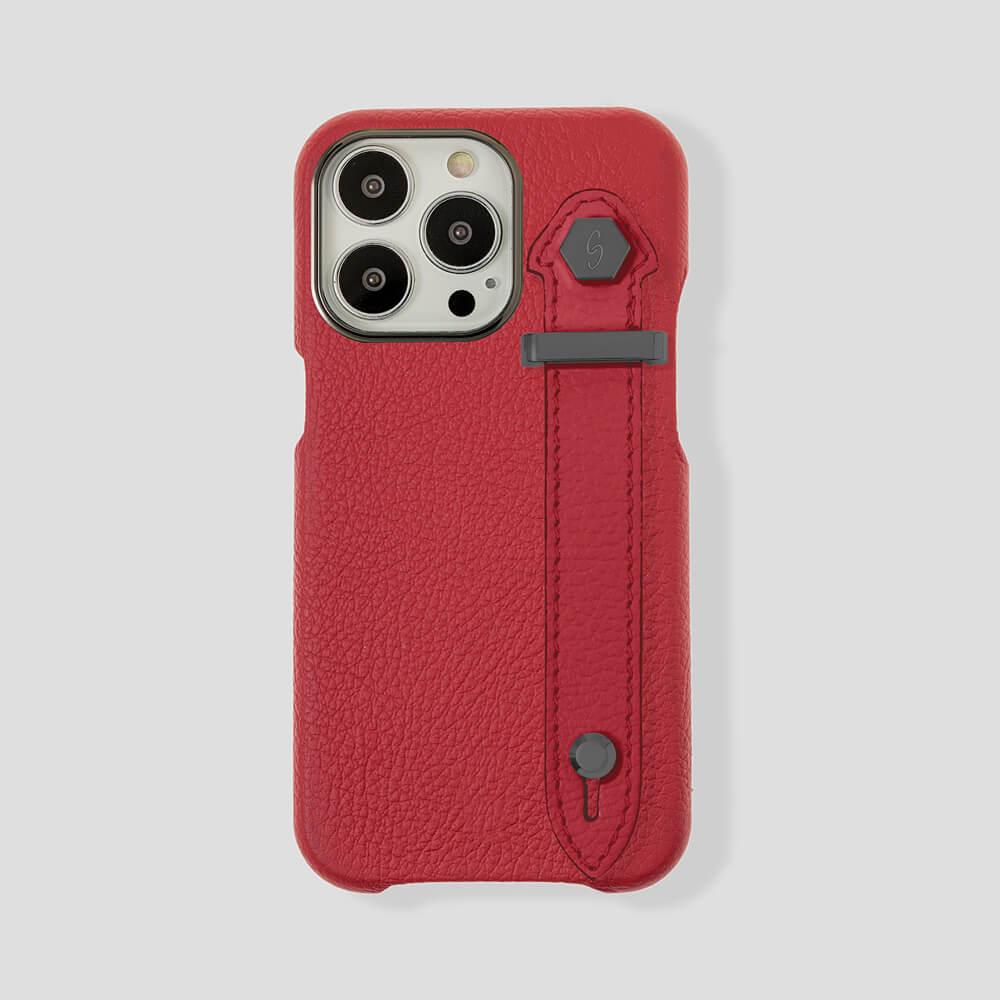 Loop Metal Strap  Calfskin Case for iPhone 14 Pro Max - gattiluxury