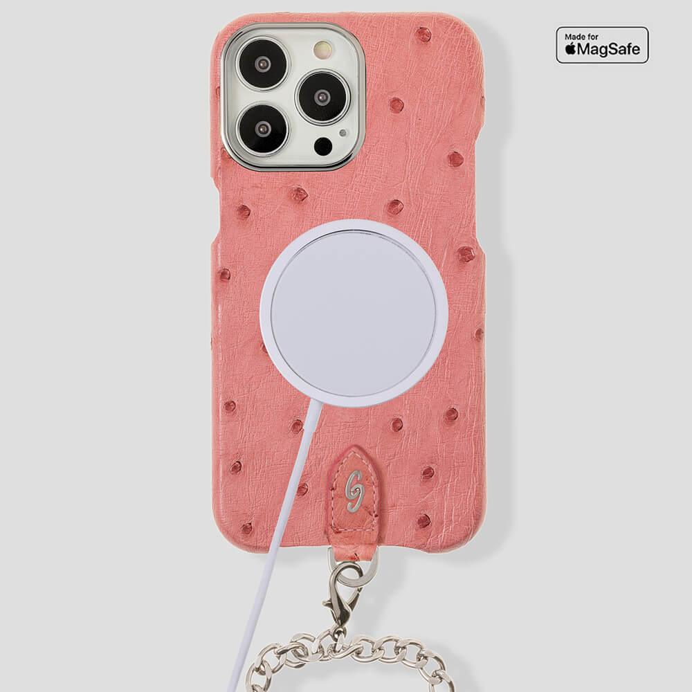 Necklace Ostrich Case for iPhone 14 - gattiluxury