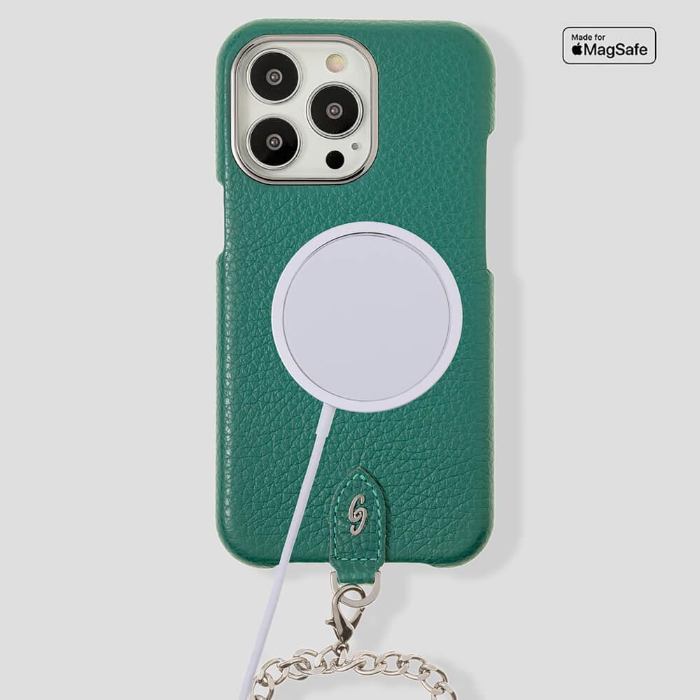 Necklace Calfskin Case for iPhone 14 Max - gattiluxury