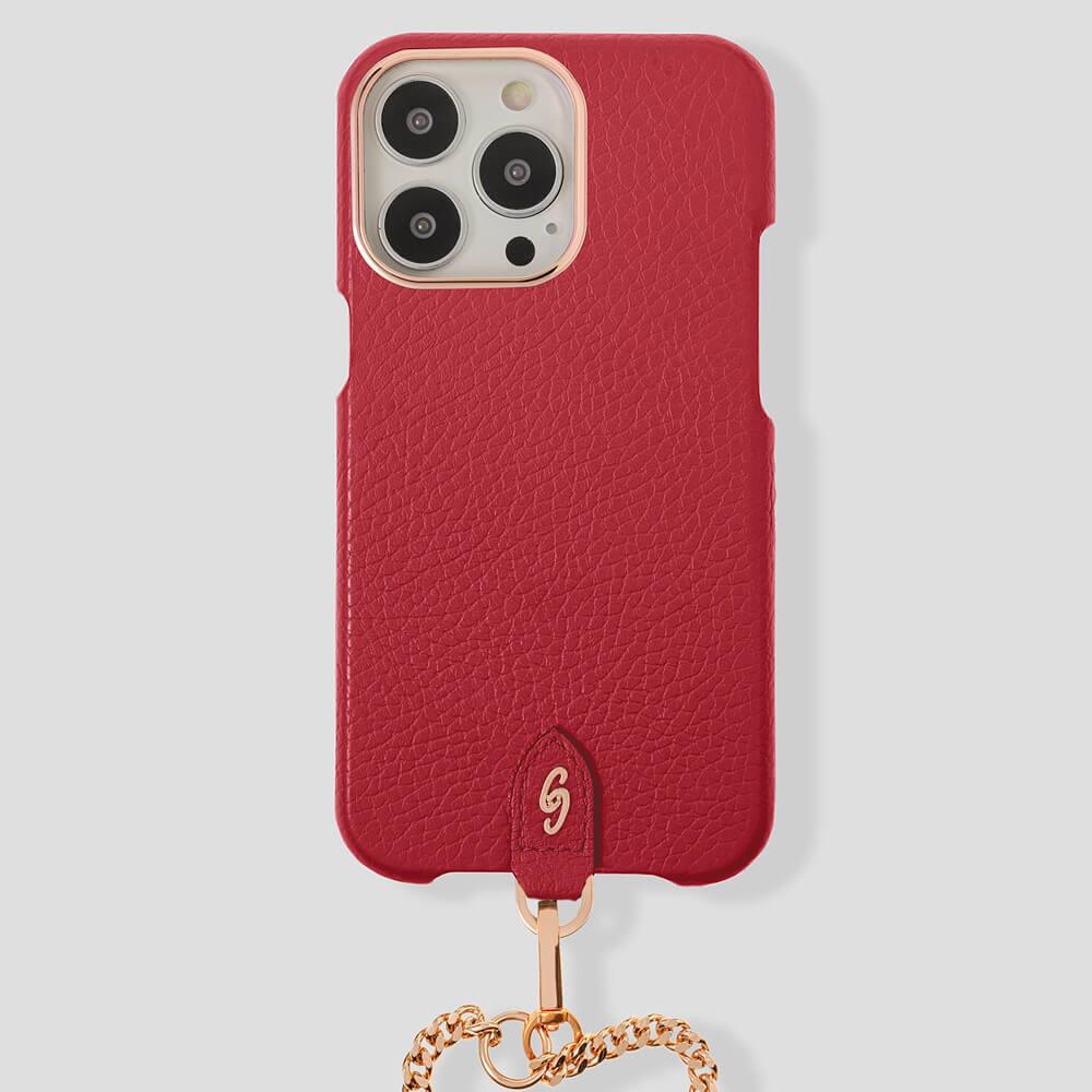 Necklace Calfskin Case for iPhone 14 Max - gattiluxury