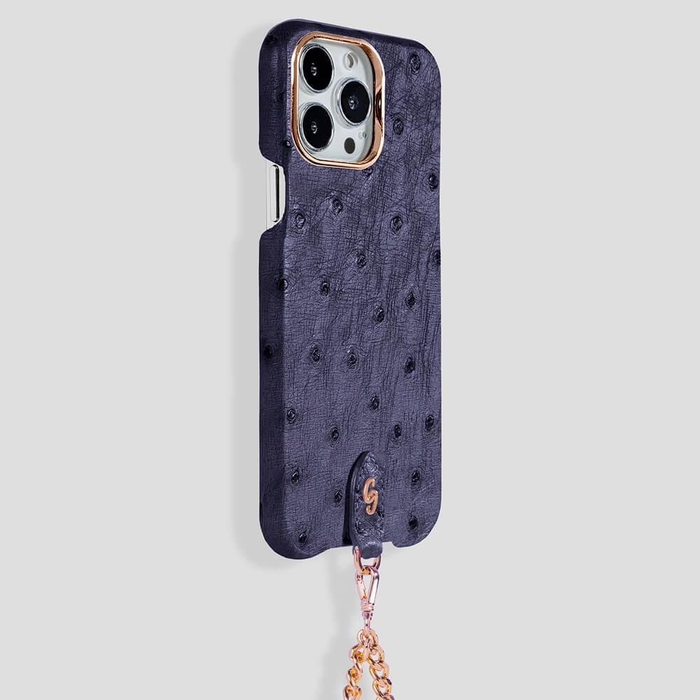 Necklace Ostrich Case for iPhone 14 - gattiluxury